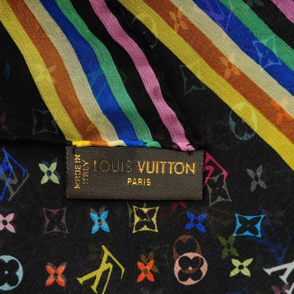Louis Vuitton Silk Multicolor Scarf Black 6 of 7