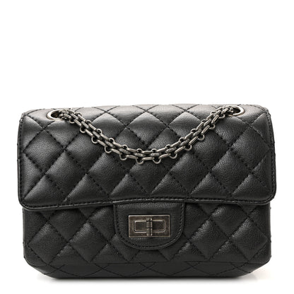 Chanel Goatskin Quilted 2.55 Reissue Mini Flap Dark Silver 1 of 10