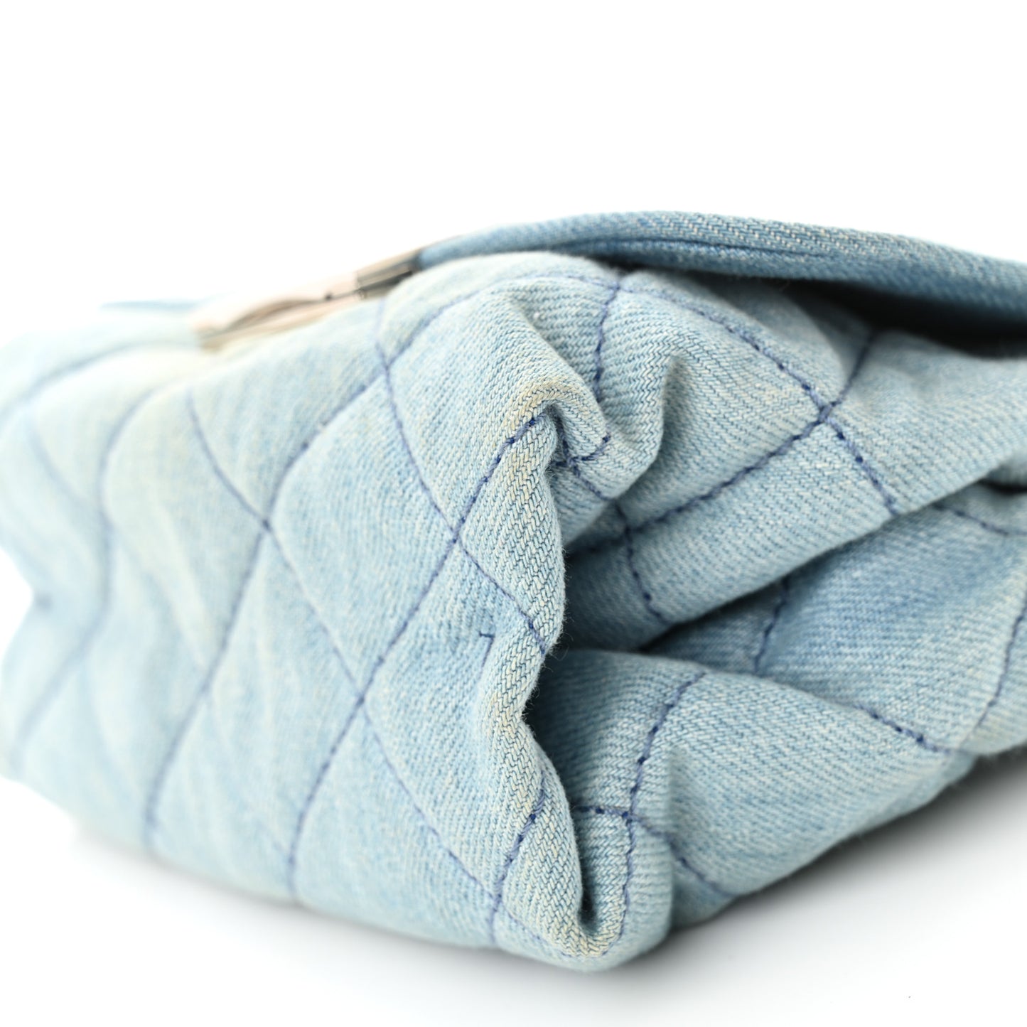 Eco Denim Quilted Mini Beckett Shoulder Bag Blue