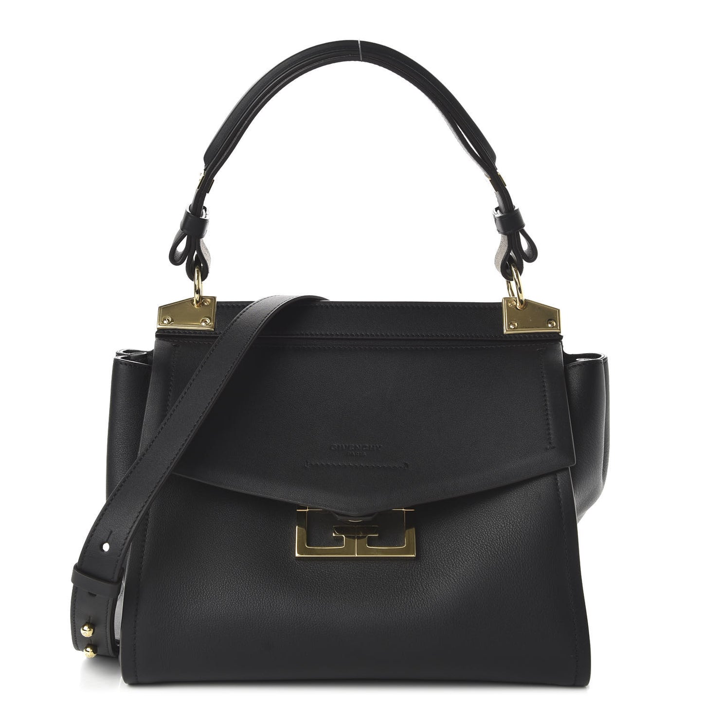 Calfskin Small Mystic Shoulder Bag Black