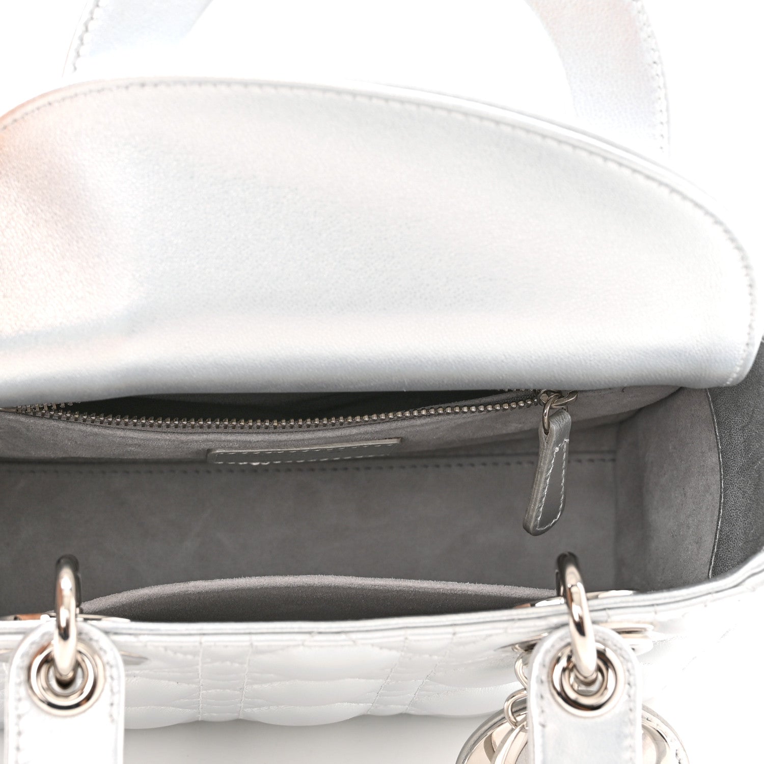 Christian Dior Iridescent Metallic Lambskin Cannage Small My