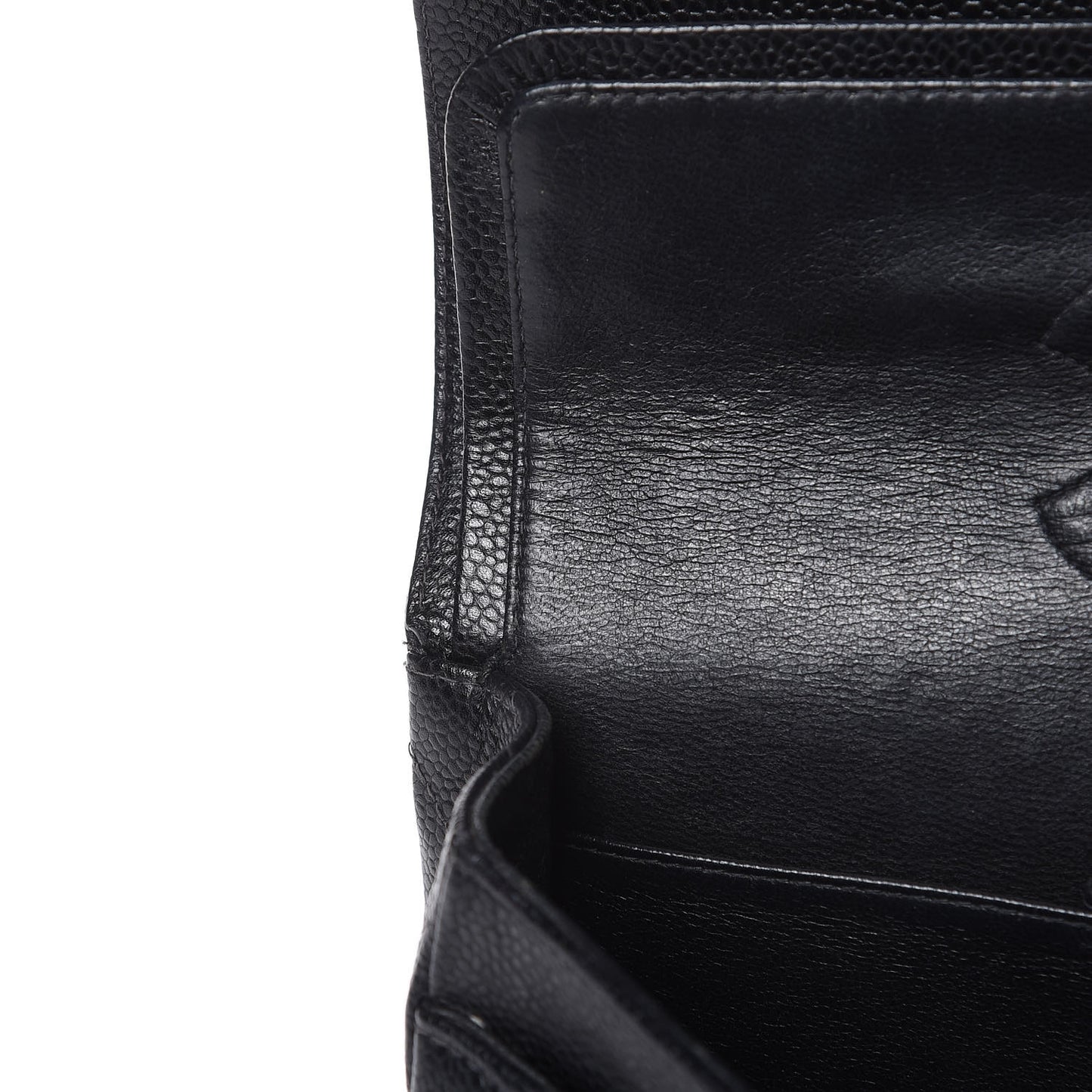 Caviar Quilted Small Double Flap Black