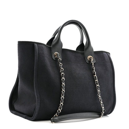 Chanel Mixed Fibers Small Deauville Tote Black 4 of 14