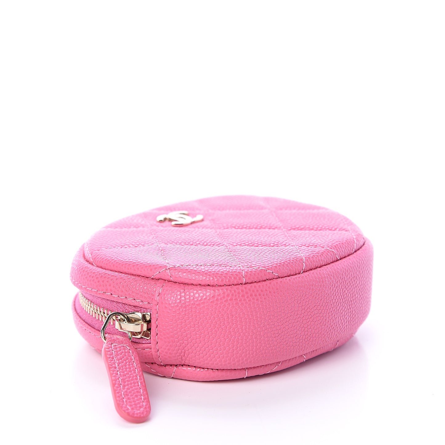 Caviar Quilted Zip Around Classic Coin Purse Pink