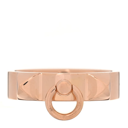 Hermes 18K Rose Gold PM Collier De Chien Ring  55 7.25 1 of 4