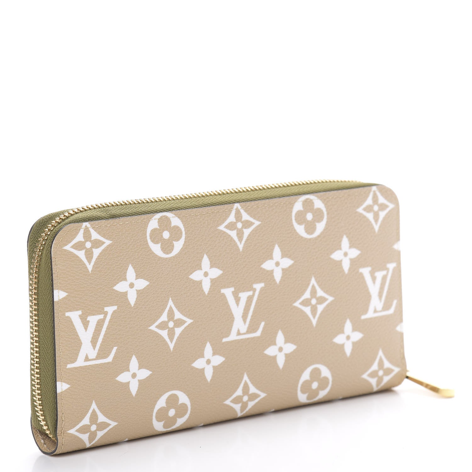 Louis Vuitton Monogram Giant Zippy Wallet Kaki White 3 of 9