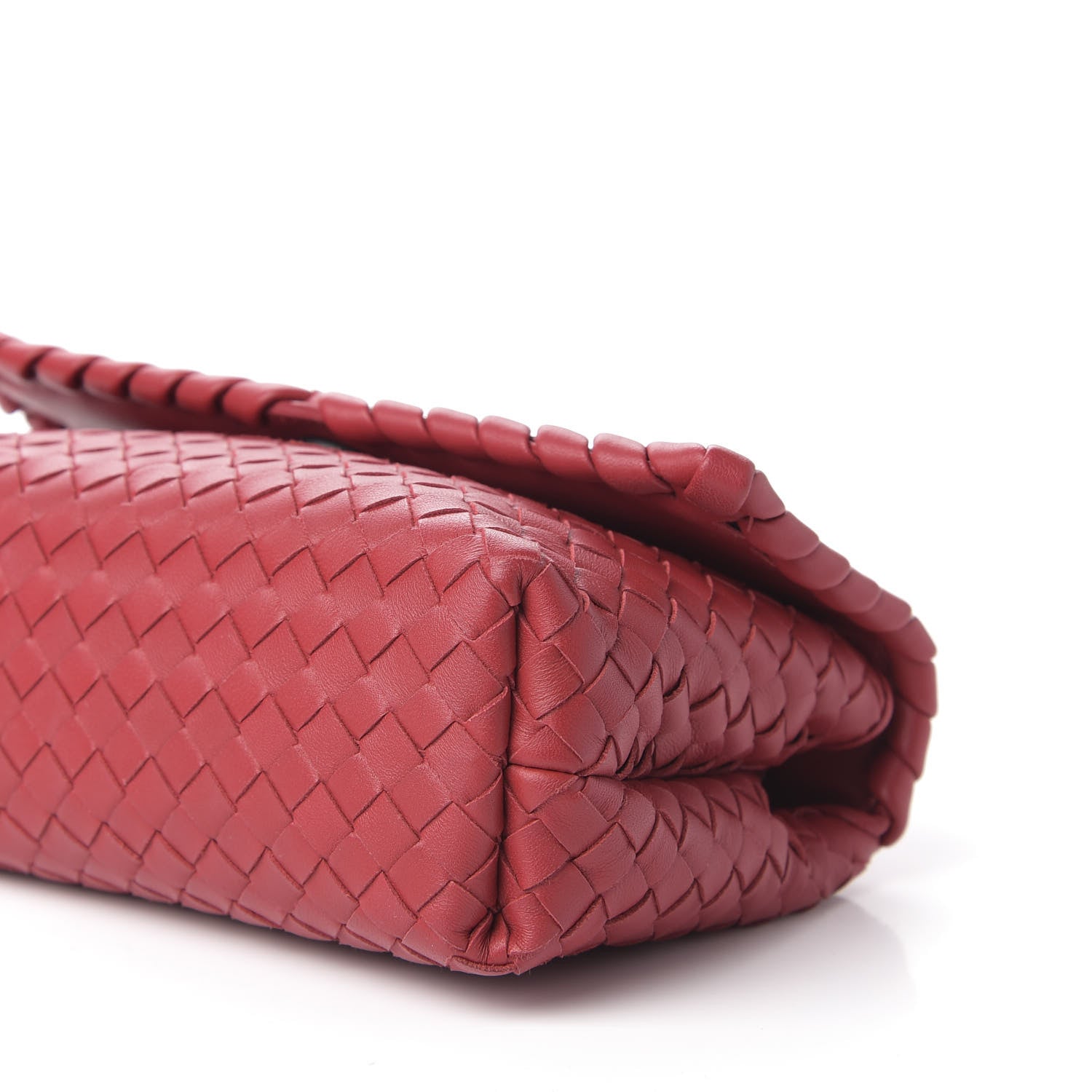 Bottega Veneta Nappa Intrecciato Baby Olimpia Shoulder Bag China Red 8 of 8