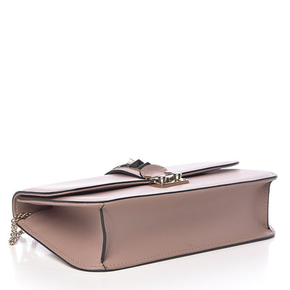 Valentino Garavani Vitello Medium Glam Lock Rockstud Flap Poudre 4 of 16