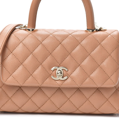 Chanel Caviar Quilted Mini Coco Handle Flap Brown 8 of 10