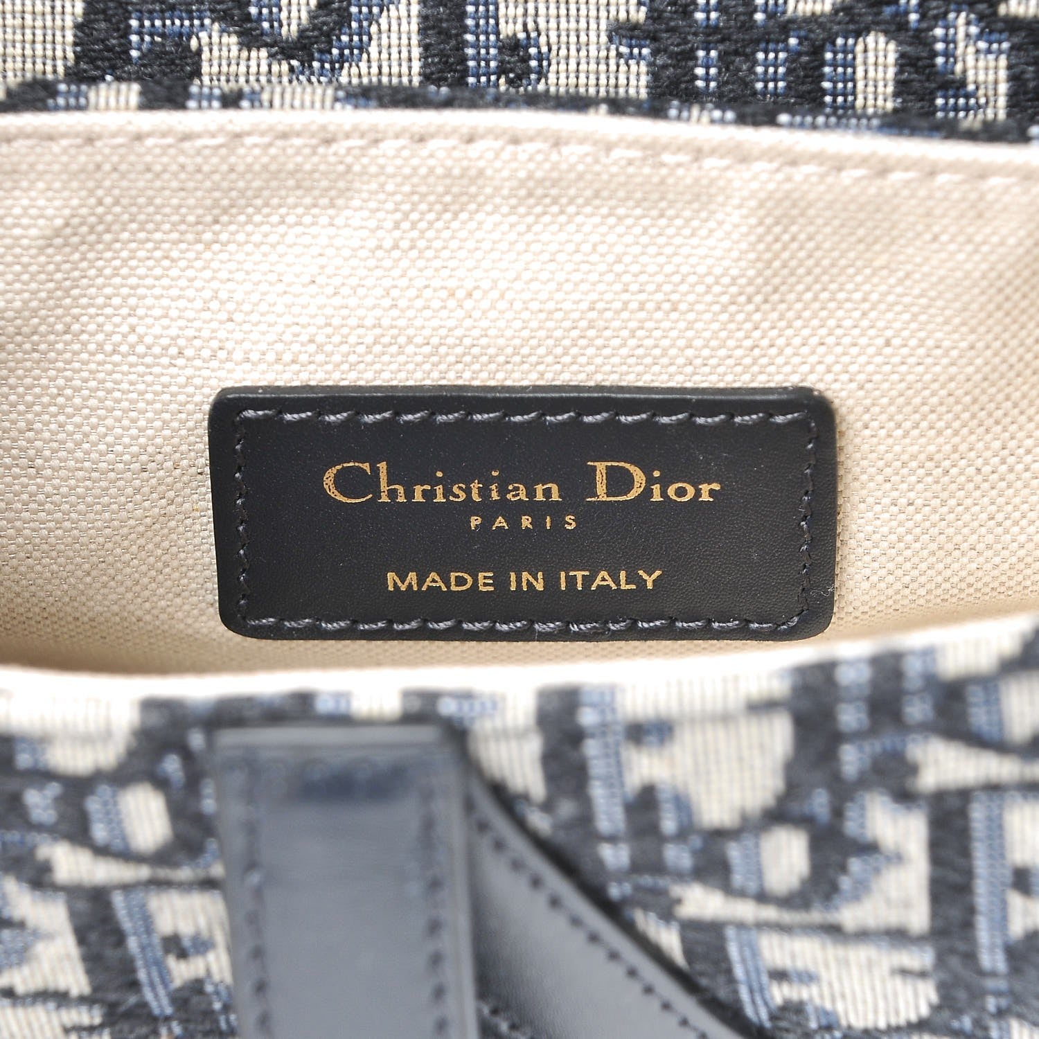 Christian Dior Oblique Mini Saddle Bag Blue 6 of 7