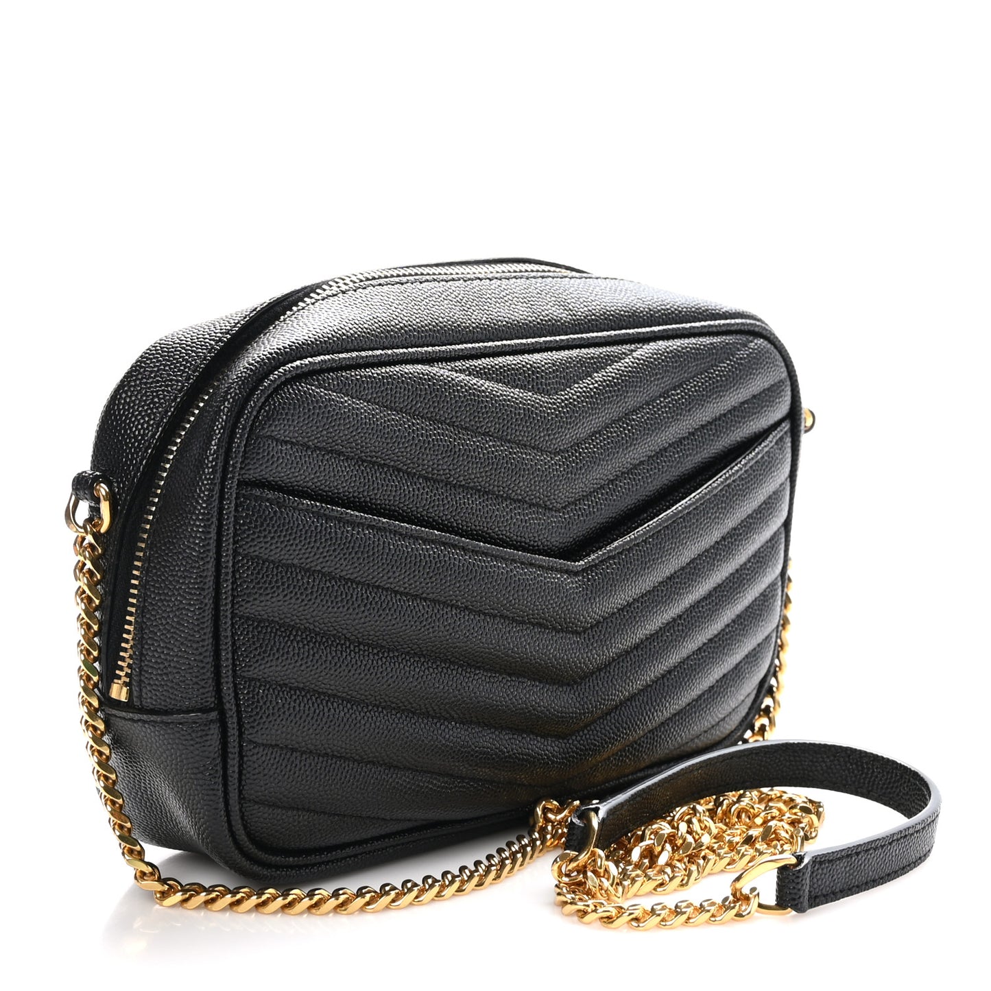 Grain De Poudre Matelasse Monogram Mini Lou Camera Bag Black