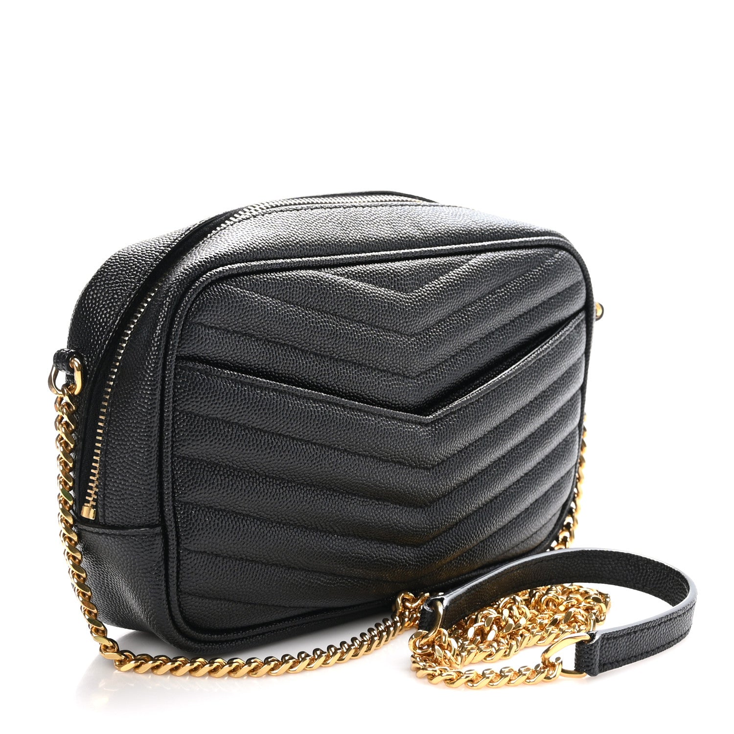 Saint Laurent Grain De Poudre Matelasse Monogram Mini Lou Camera Bag Black 3 of 10
