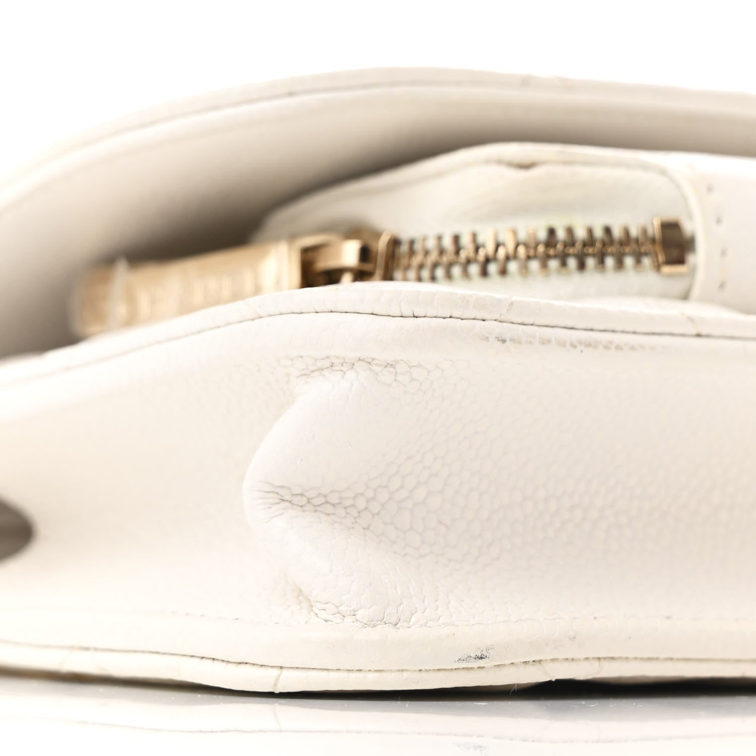 Chanel Caviar Quilted Business Affinity Clutch With Chain Flap White 9 of 10