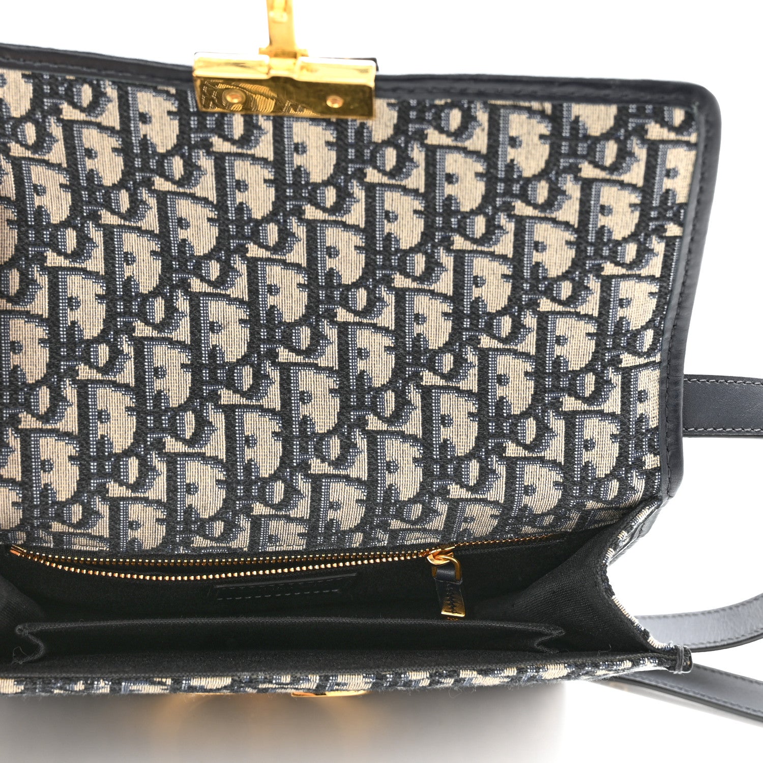Christian Dior Oblique 30 Montaigne Flap Bag Blue 5 of 12