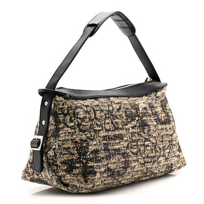Chanel Tweed Lambskin Shoulder Bag Black Yellow 3 of 13