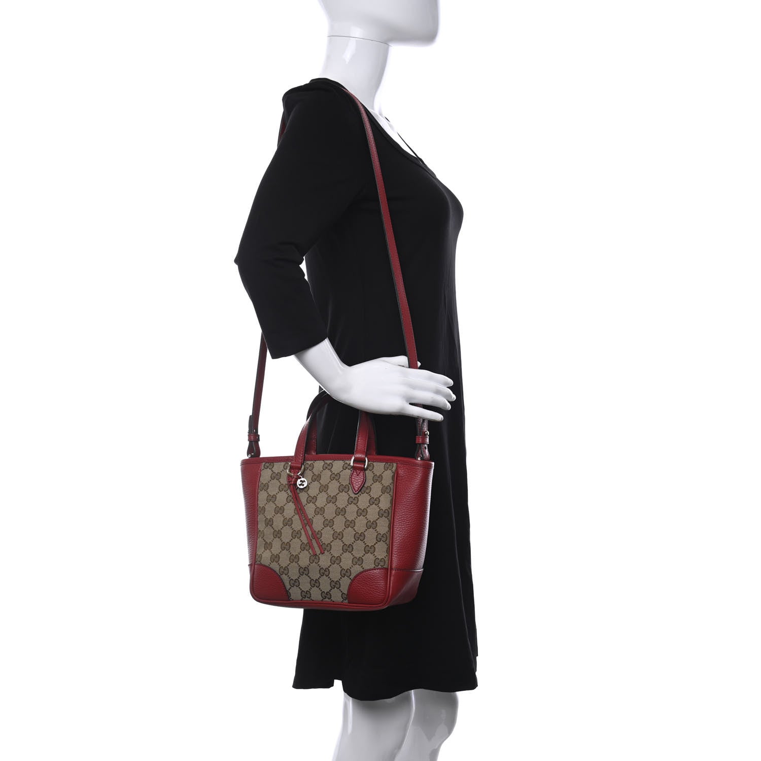 Gucci Monogram Small Bree Tote Red 2 of 10