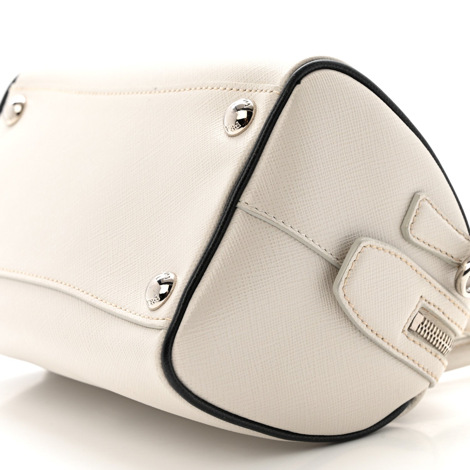 Prada Saffiano Lux Top Handle Crossbody Bag White 10 of 15