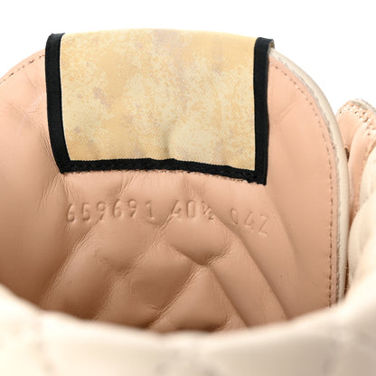 Gucci Calfskin GG Supreme Monogram Nappa Quilted Lace Up Ankle Boots 40.5 Mystic White Beige 8 of 10