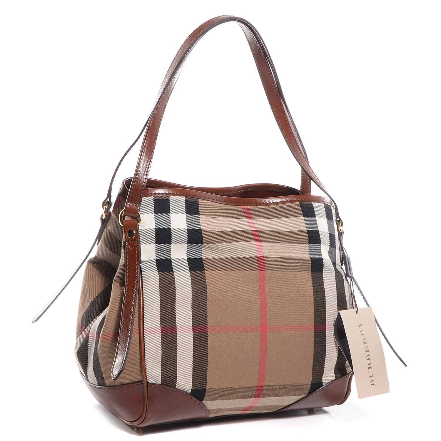 Burberry House Check Small Canterbury Hobo Dark Tan 4 of 13