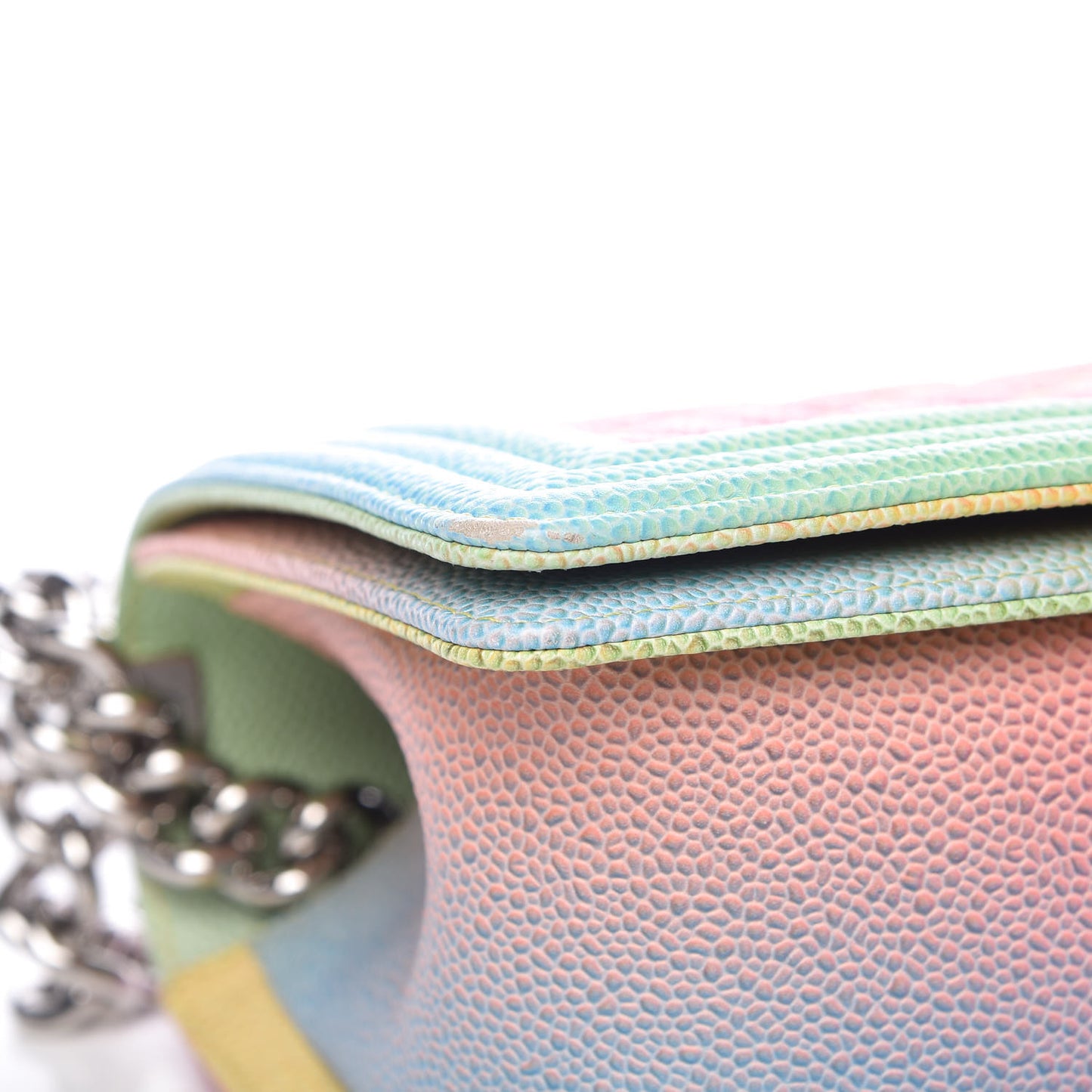Caviar Quilted Medium Cuba Rainbow Boy Flap Multicolor