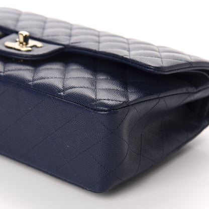 Chanel Caviar Quilted Medium Double Flap Navy 7 of 10