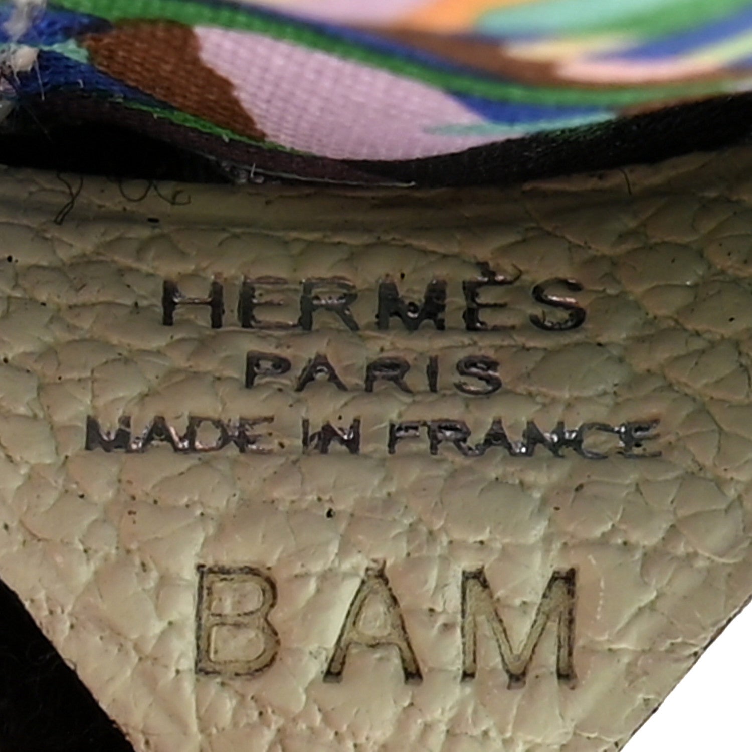 Hermes Milo Lambskin Shearling Silk Budy Charm Black Bleu Hydra Mauve Pale Craie Vert Fizz 3 of 4