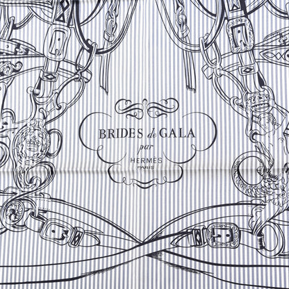 Hermes Silk Carre Eyeliner Brides De Gala Scarf 90 Orange Blue Black 2 of 3