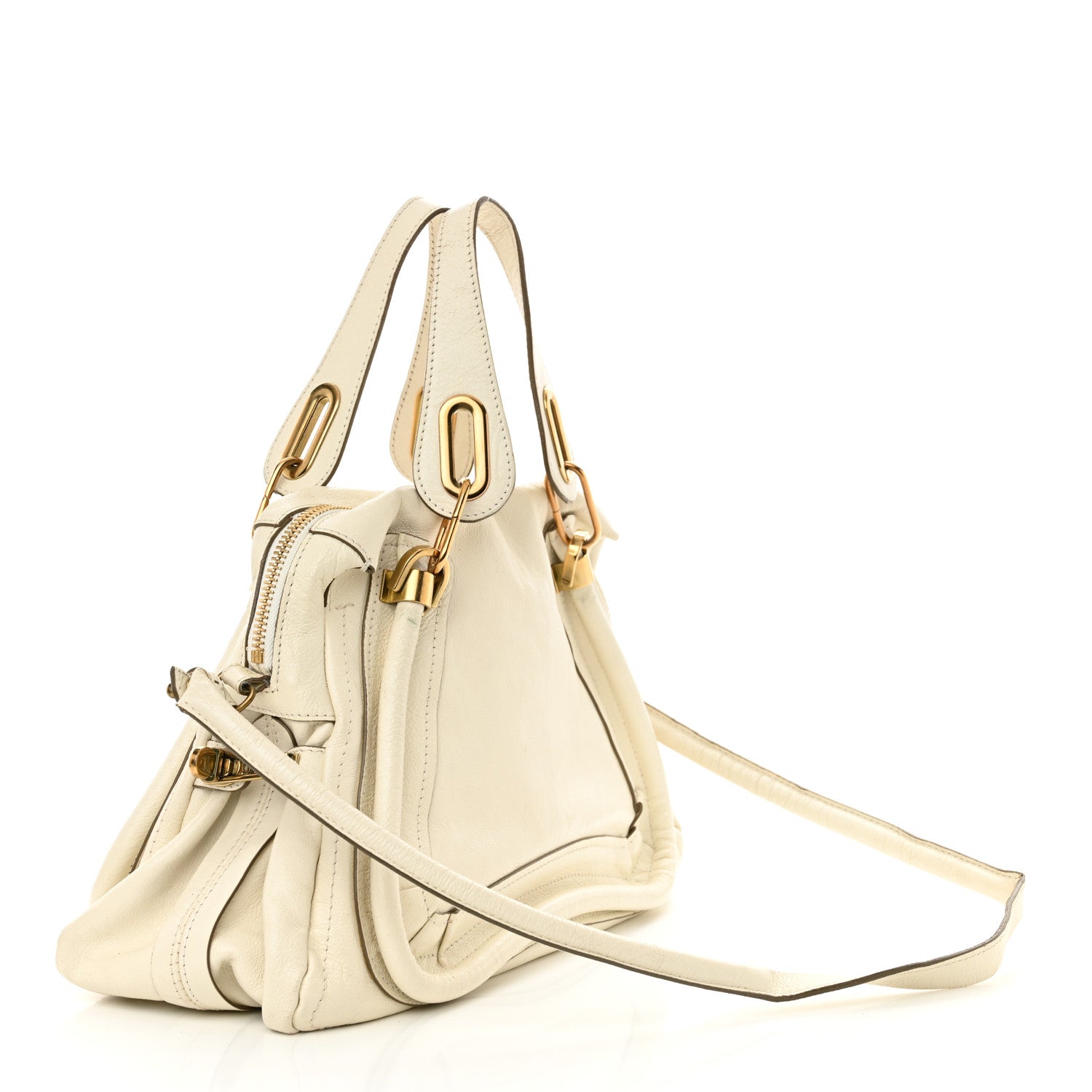 Chloe Calfskin Medium Paraty Cream 3 of 17
