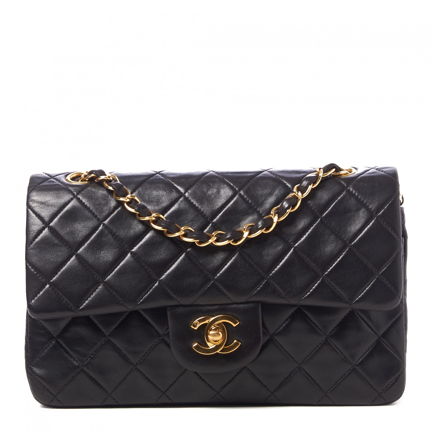 Chanel Lambskin Quilted Small Double Flap Black 1 of 9