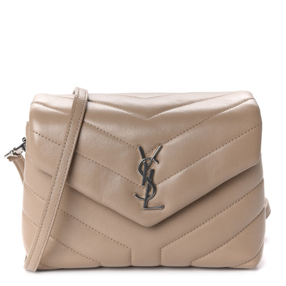 Saint Laurent Calfskin Y Quilted Monogram Toy Loulou Satchel Nude 1 of 12