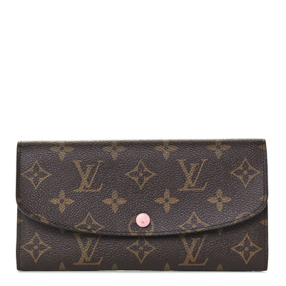 Louis Vuitton Monogram Emilie Wallet Rose Ballerine 1 of 12
