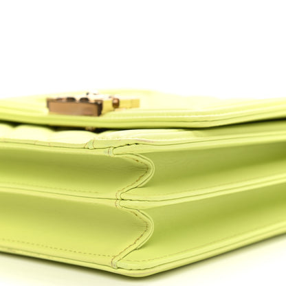 Chanel Calfskin Quilted North South Boy Flap Light Green 12 of 13