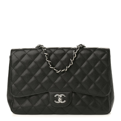 Chanel Caviar Quilted Jumbo Single Flap Black 1 of 9