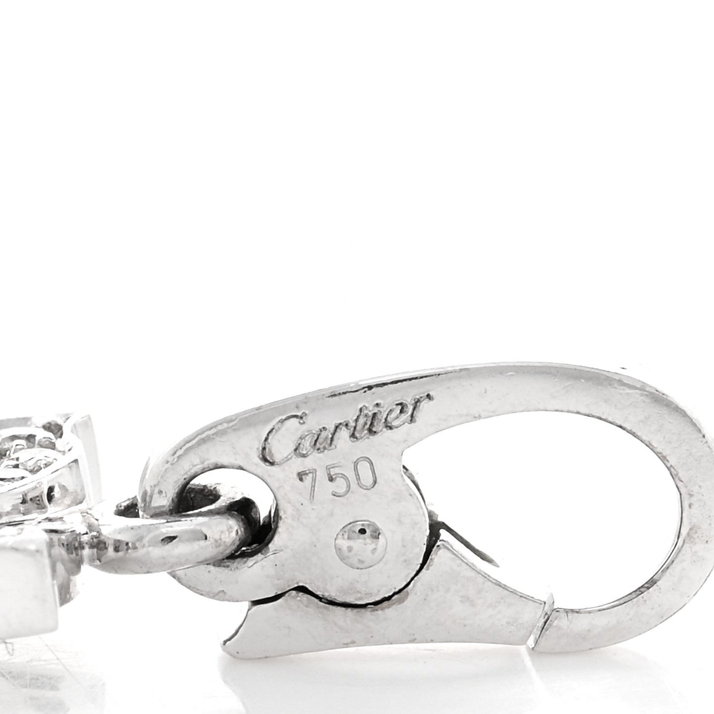 18K White Gold Diamond Logo Charm