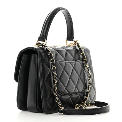 Chanel Lambskin Quilted Small Trendy CC Dual Handle Flap Bag Black 3 of 14
