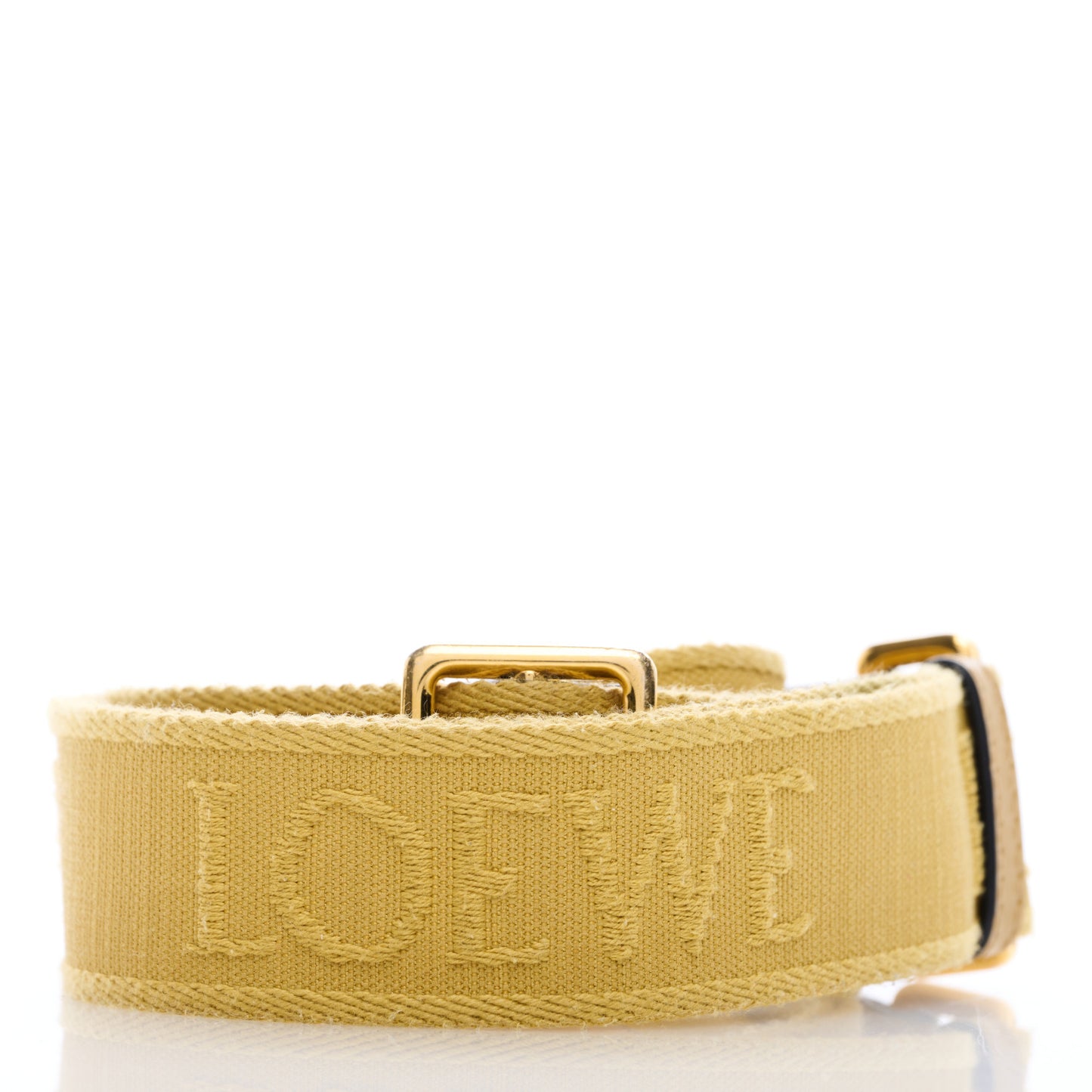 Calfskin Jacquard Anagram Strap Ochre