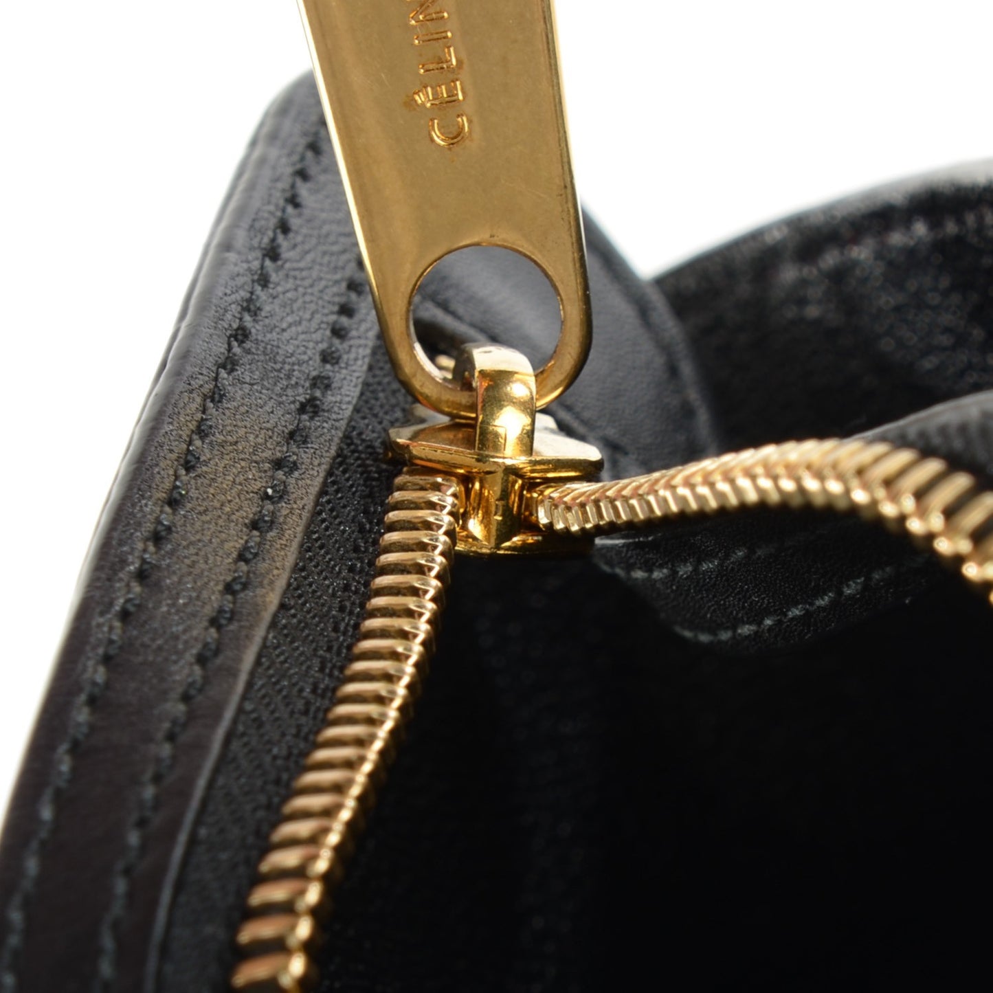 Crocodile Embossed Calfskin Suede Medium Trapeze Black