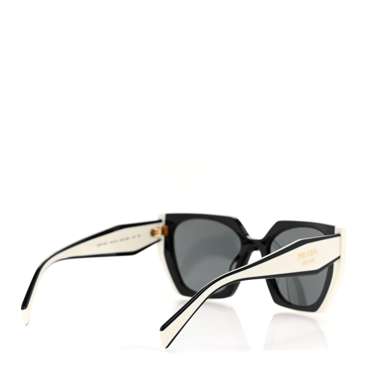 Prada Acetate Sunglasses SPR 15W Black White 4 of 8