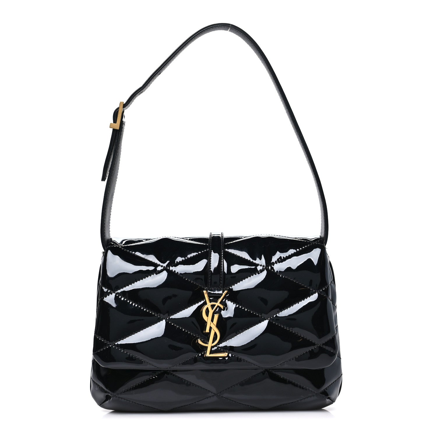 Saint Laurent Patent Quilted Le 57 Diamond Shoulder Bag Black 1 of 10