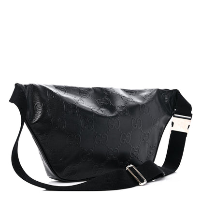 Gucci Calfskin GG Tennis Embossed Pocket Belt Bag Black 3 of 9
