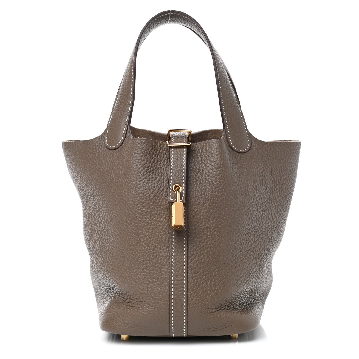Hermes Taurillon Clemence Picotin Lock 18 PM Etoupe 1 of 8