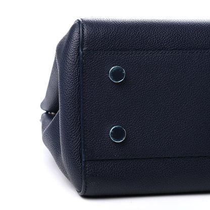 Saint Laurent Calfskin Medium Rive Gauche Cabas Navy Blue 8 of 9