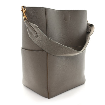 Celine Soft Grained Calfskin Sangle Bucket Bag Taupe 2 of 10
