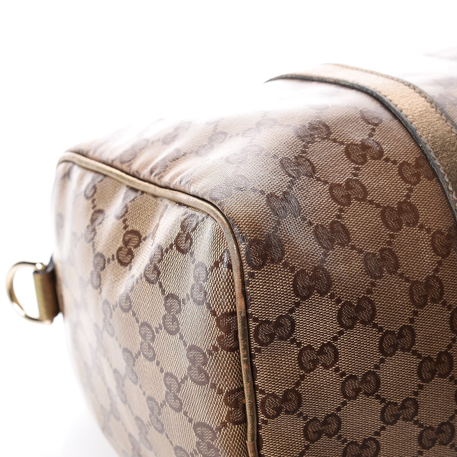 Gucci Crystal Monogram Medium Joy Boston Gold 17 of 26