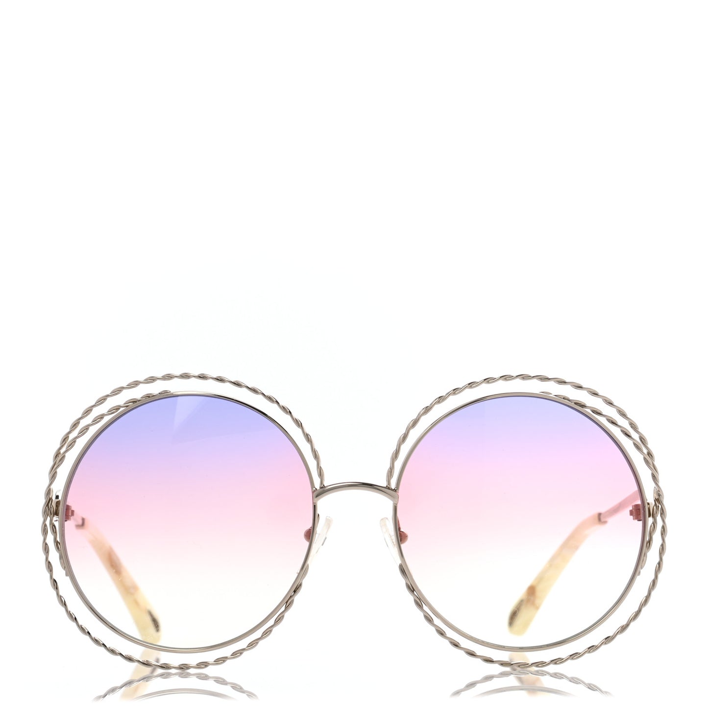Metal Oversized Round Carlina Sunglasses CE114ST Rainbow