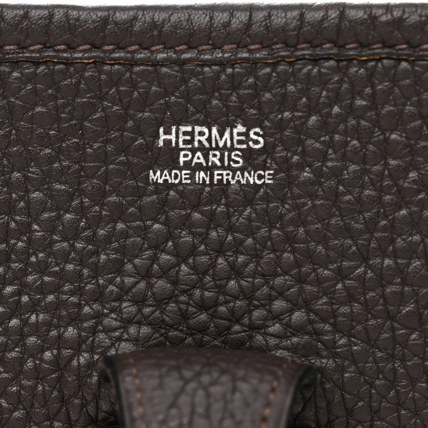 Hermes Taurillon Clemence Evelyne III PM Chocolate 6 of 10