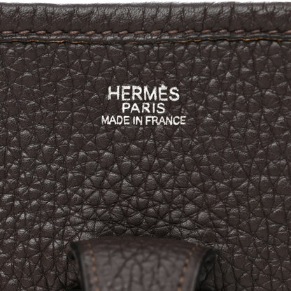 Hermes Taurillon Clemence Evelyne III PM Chocolate 6 of 10