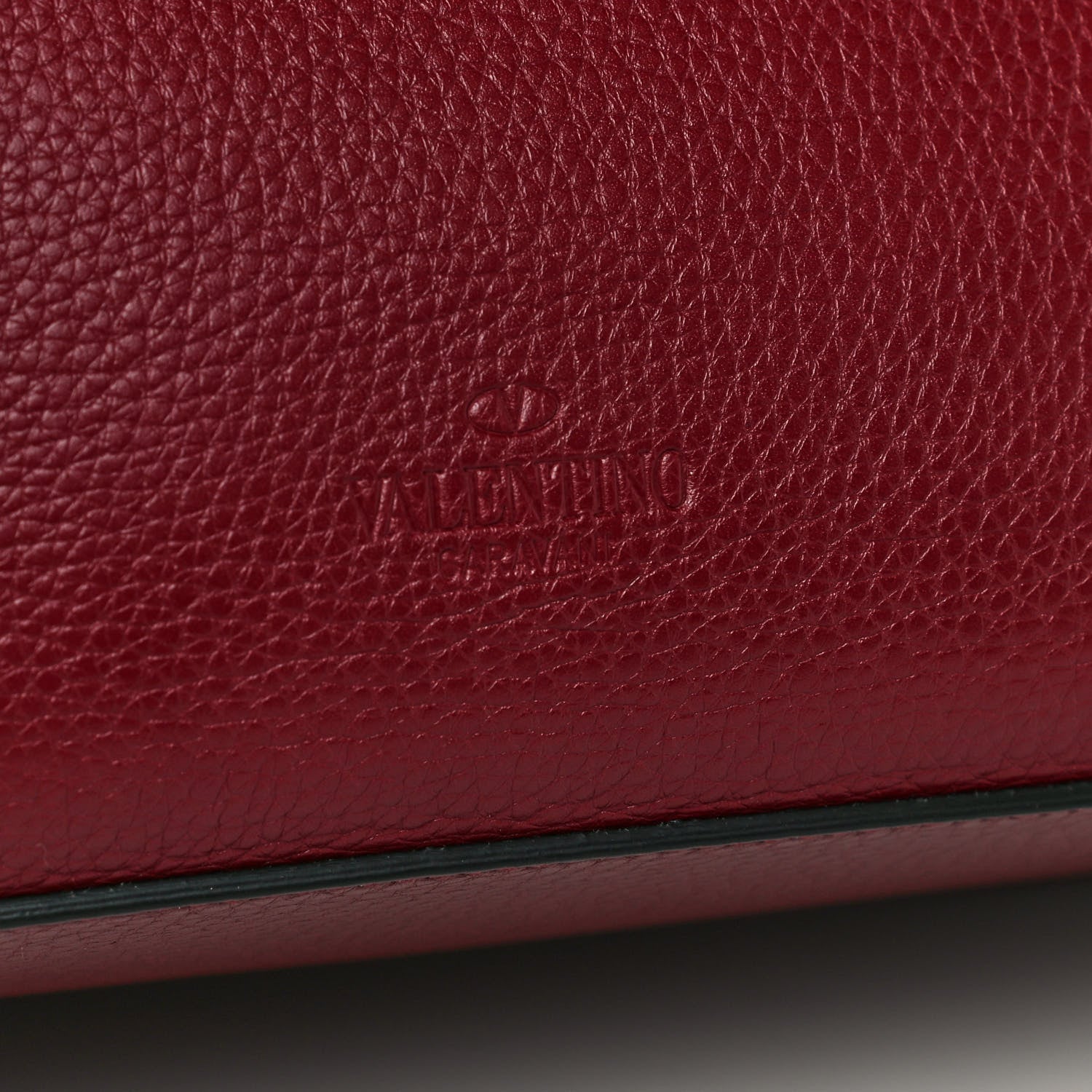Valentino Garavani Grained Calfskin Rockstud Shoulder Tote Cerise 6 of 12