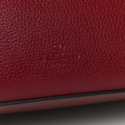 Valentino Garavani Grained Calfskin Rockstud Shoulder Tote Cerise 6 of 12