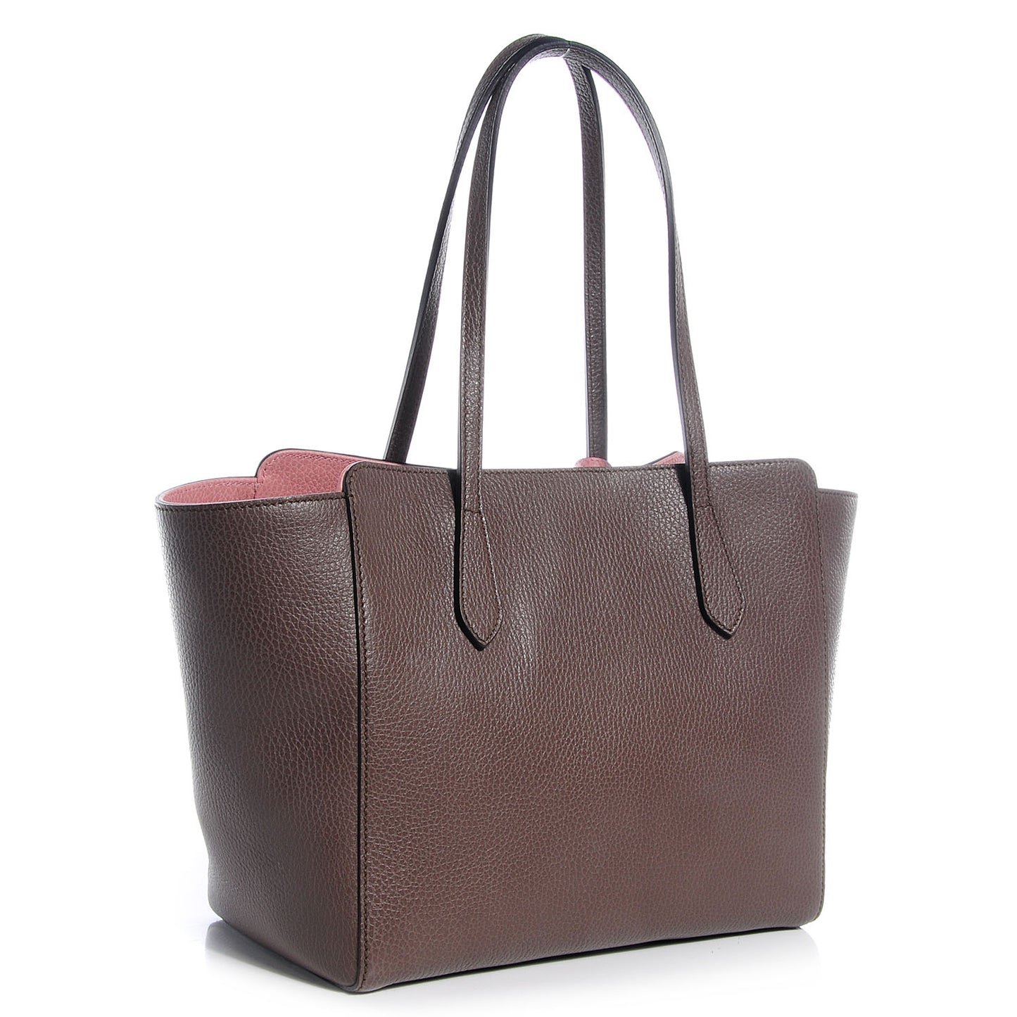 Dollar Calfskin Small Swing Tote Grey Field Soft Pink